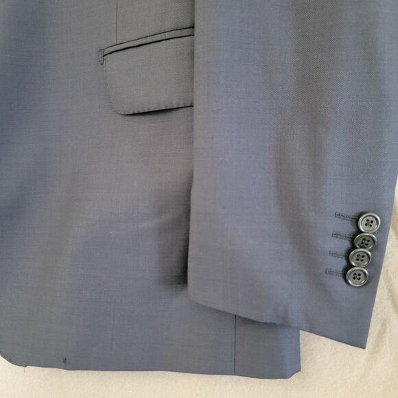 Saks Fifth Avenue Ermenegildo Zegna Navy Blue Blazer Suit Sz 44 100% Wool Italy - Picture 9 of 14